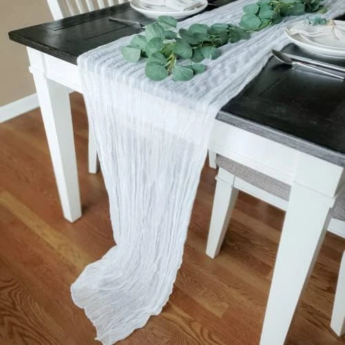 Beautiful Sage Green 2 Pack Cheese Cloth Table Runner | Cheesecloth Table Runner | Gorgeous Pre-Wrinkled Gauze Table Runner | Sage Tablecloth | Table Runner Cheesecloth 9 Beautiful Sage Green 2 Pack Cheese Cloth Table Runner | Cheesecloth Table Runner | Gorgeous Pre-Wrinkled Gauze Table Runner | Sage Tablecloth | Table Runner Cheesecloth - Image 7