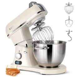 Commercial Stand Mixer 8.4QT 800W With Aluminum Cast Body And NSF Certified, Kitchen Electric Mixer Metal Food Mixer With Stainless Steel 8L Bowl, Dough Hook And Beater With Smart Timer Display