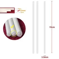 400PCS 6Inch White Treat Lollipop Sticks,Paper Sucker Stick For Candy Melt,Dessert,Cake Pops,Chocolate And Cookie（3.5mm）