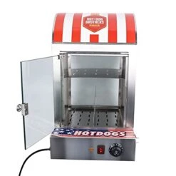 1500W Hot Dog Steamer, Top Load Hut Steamer,Electric Bun Warmer Cooker With Glass Windows And Partition Plate Shelves,Bun Bread Sausage Warmer 30-110℃/86-230℉ Stainless Steel -Wilton Shop 41309jgzU3L