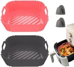 2-Pack Air Fryer Silicone Pots, Dompion Square 8 Inch Food Safe Silicone Basket Liners, Heat Resistant Reusable Easy To Clean Air Fryer Accessories With Heat-proof Gloves For 6QT Or Bigger Air Fryer 14 2-Pack Air Fryer Silicone Pots, Dompion Square 8 Inch Food Safe Silicone Basket Liners, Heat Resistant Reusable Easy To Clean Air Fryer Accessories With Heat-proof Gloves For 6QT Or Bigger Air Fryer -Wilton Shop 4132Me99i0L. AC