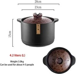 Casserole Ceramic Casserole With Lid, Non-Stick Casserole Heat Resistant Clay Pot Modern Pans For Stew Soup Healthy Meal-A Ceramic Casserole With Lid -Wilton Shop 413Bx8kmoAL