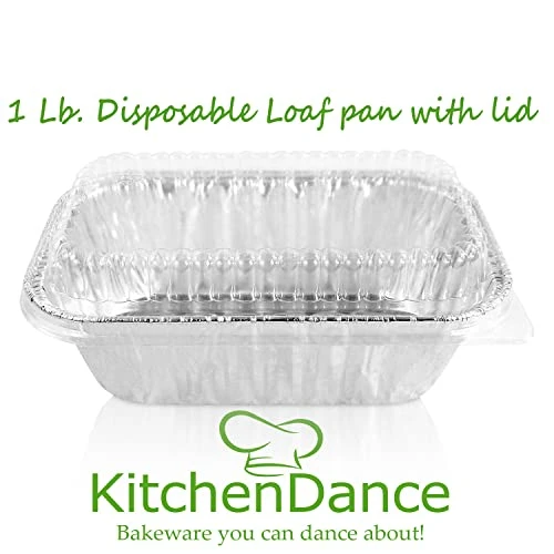 Sposable Aluminum 1 Lb. Mini Loaf Pans With Clear Dome Lids- Pack Of 20 Pans & 20 Lids 4 Sposable Aluminum 1 Lb. Mini Loaf Pans With Clear Dome Lids- Pack Of 20 Pans & 20 Lids - Image 2