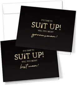6 Pack For My Bride Wedding Card For Husband Card Set - Officiant Proposal Card, Will You Be Our Usher Card - Wedding Day Cards To Husband To The Bride Card Set With Will You Walk Me Down The Aisle Proposal (6 Cards White And Black) -Wilton Shop 413Fc2eErxS. AC