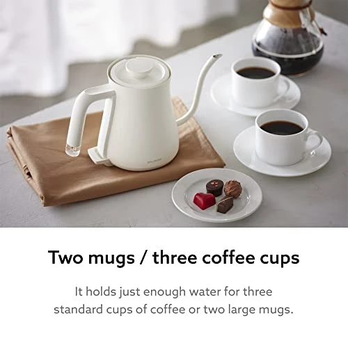 The Kettle | Electric Lightweight Gooseneck Kettle | Stainless Steel | 0.6L (20fl Oz) Capacity | Neon Light Indicator | Perfect For Tea And Coffee | K02H-WH | White | US Version 6 The Kettle | Electric Lightweight Gooseneck Kettle | Stainless Steel | 0.6L (20fl Oz) Capacity | Neon Light Indicator | Perfect For Tea And Coffee | K02H-WH | White | US Version - Image 4