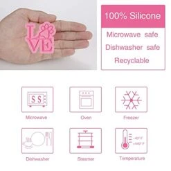 PEGAFOX 5 Pcs Love Paw Print Keychain Silicone Resin Molds Heart Dog Paw Candy Fondant Mold For DIY Mother's Day Valentine's Day Gifts, Dog Tag Polymer Clay, Cake Decorating,Candy Cube Mold1 10 PEGAFOX 5 Pcs Love Paw Print Keychain Silicone Resin Molds Heart Dog Paw Candy Fondant Mold For DIY Mother's Day Valentine's Day Gifts, Dog Tag Polymer Clay, Cake Decorating,Candy Cube Mold1 -Wilton Shop 413Pt7W58SL