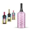 Universal Wine Buddy (Pastel Pink) - Vacuum Insulated Wine Bottle Cooler & Holder - Double Walled Stainless Steel Wine Chiller - Enjoy Cold Wine Glasses Without A Champagne Bucket