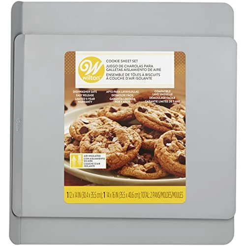 Wilton Steel Non-Stick Air-Insulated Cookie Sheet Set, 2-Piece 7 Wilton Steel Non-Stick Air-Insulated Cookie Sheet Set, 2-Piece - Image 5