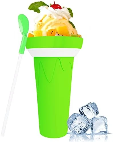 Slushie Maker Cup, TIK TOK Magic Squeeze Cup Quick Frozen Smoothies Cup Double Layer Slushy Maker Cup, Homemade Milk Shake Ice Cream Maker DIY It For Children And Adults (Large-Cup-Light Blue) 10 Slushie Maker Cup, TIK TOK Magic Squeeze Cup Quick Frozen Smoothies Cup Double Layer Slushy Maker Cup, Homemade Milk Shake Ice Cream Maker DIY It For Children And Adults (Large-Cup-Light Blue) - Image 8