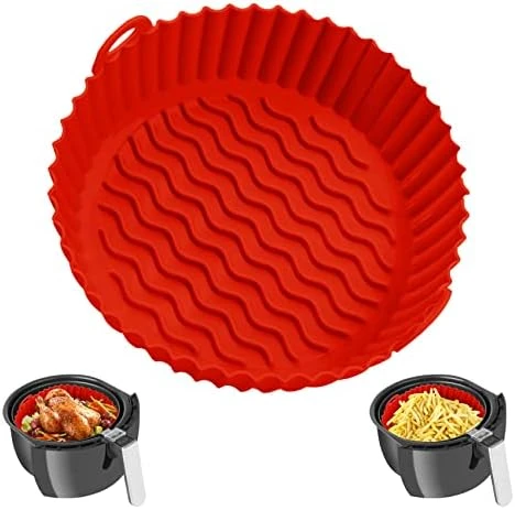 Opwulo 2-Pack Air Fryer Silicone Liners, 7.5inch & 8.5 Inch Air Fryer Basket, Easy Cleaning Air Fryers Silicone Pot, Reusable Air Fryer Silicone Pot Round For 3 To 5 Qt Air Fryer Oven Accessories 8 Opwulo 2-Pack Air Fryer Silicone Liners, 7.5inch & 8.5 Inch Air Fryer Basket, Easy Cleaning Air Fryers Silicone Pot, Reusable Air Fryer Silicone Pot Round For 3 To 5 Qt Air Fryer Oven Accessories - Image 6