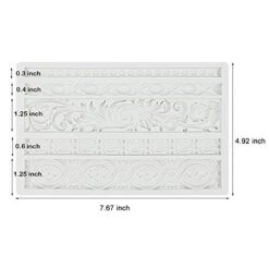 DIY Baroque Scroll Relief Cake Border Silicone Mold/Vintage Curlicues Fondant Molds Flower Frame Edible Lace Mould Mat For Birthday Candy Chocolate Sugarcraft Gum Paste Decorating Tool 10 DIY Baroque Scroll Relief Cake Border Silicone Mold/Vintage Curlicues Fondant Molds Flower Frame Edible Lace Mould Mat For Birthday Candy Chocolate Sugarcraft Gum Paste Decorating Tool -Wilton Shop 413e03t2sJL