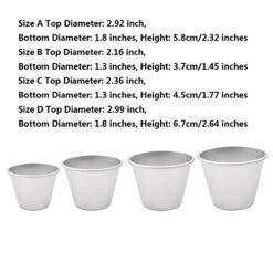 6 Pcs Aluminum Mini Popovers Pan Nonstick Individual Tumblers Popovers Chocolate Molten Molds For Dessert DIY Baking Cooking Silver B One Size -Wilton Shop 413fFdgocwL