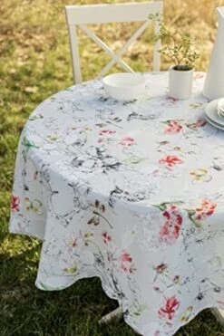 Indoor-Outdoor Spillproof Fabric Tablecloth For Spring/Summer/Party/Picnic (70" Round, Kayah) 19 Indoor-Outdoor Spillproof Fabric Tablecloth For Spring/Summer/Party/Picnic (70" Round, Kayah) -Wilton Shop 413m08FCBrL