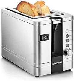 2-Slice Digital Toaster, Pop-Up, Stainless Steel, Extra-Wide Slots For Bagels, Defrost, Reheat, Cancel Functions, Removable Crumb Tray 12 2-Slice Digital Toaster, Pop-Up, Stainless Steel, Extra-Wide Slots For Bagels, Defrost, Reheat, Cancel Functions, Removable Crumb Tray -Wilton Shop 413mnVMeSBS. AC
