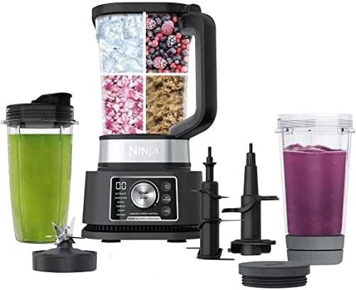 Ninja CO351B SS351 Foodi Power Pitcher System, Smoothie Bowl Maker, 4in1 Blender + Food Processor, Single Serve Blender 1400WP SmartTORQUE 6 Auto-iQ Presets (Renewed) 8 Ninja CO351B SS351 Foodi Power Pitcher System, Smoothie Bowl Maker, 4in1 Blender + Food Processor, Single Serve Blender 1400WP SmartTORQUE 6 Auto-iQ Presets (Renewed) - Image 6