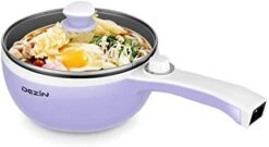 Ezin Electric Hot Pot Upgraded, Non-Stick Sauté Pan, Rapid Noodles Cooker, 1.5L Mini Pot For Steak, Egg, Fried Rice, Ramen, Oatmeal, Soup With Power Adjustment (Egg Rack Included) -Wilton Shop 4146KzGJgKL. AC
