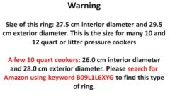 Electric Pressure Cooker Sealing Ring Or Seal Ring Or Rubber Gasket Or Sealing Gasket- For Many 10 Liter, 12 Liter, 10 Quart, Or 12 Quart Models -Wilton Shop 4147s96tkiL