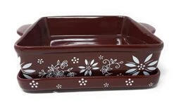 10x10 2.5 Qt Casserole Baker W/Lid-it (Tray) (Classic Chocolate)