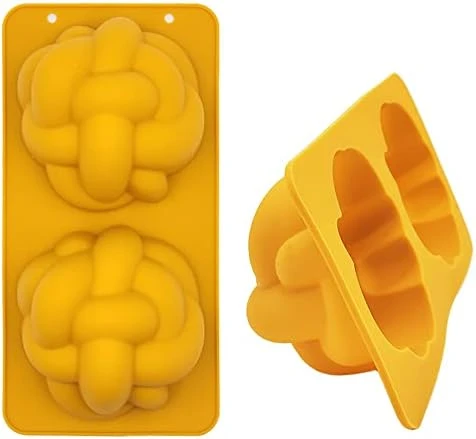 Silicone Challah Braid Bread Mold Bakeware, Small Challettes, Perfect Kosher Challah Braided Baking Mold Pan, No Shaping Required (Single) 7 Silicone Challah Braid Bread Mold Bakeware, Small Challettes, Perfect Kosher Challah Braided Baking Mold Pan, No Shaping Required (Single) - Image 5