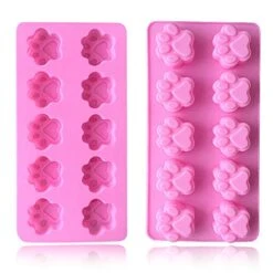Silicone Puppy Dog Treat Molds Paw Bone Print Ice Cube Trays For Chocolate Candy Baking And Freezing, Pack Of 4 -Wilton Shop 414LeKd52QL