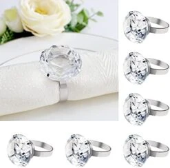 Snowflake Napkin Rings Set Of 12 Summer Wedding Valentines Day Easter Rhinestone Dinners Parties Supply Decor Silver (Silver Rhinestone) -Wilton Shop 414OIn1AnL. AC