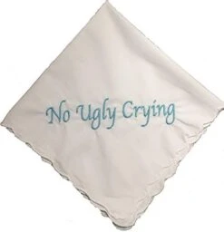 Perfect Bridesmaid Gift No Ugly Crying Wedding Handkerchief Embroidered Set Of 8 Wedding Favors- Bridal Party Favors(Black) -Wilton Shop 414QklMMVmL. AC