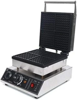 Electric Waffle Maker Machine 2000W, 4 Slice Nonstick Waffle Maker, Commercial Stainless Steel Square Waffle Maker, Temperature And Time Control, For Restaurant Bakeries Snack Bar Home, 50~300℃ 20 Electric Waffle Maker Machine 2000W, 4 Slice Nonstick Waffle Maker, Commercial Stainless Steel Square Waffle Maker, Temperature And Time Control, For Restaurant Bakeries Snack Bar Home, 50~300℃ -Wilton Shop 414U undmlL. AC 1