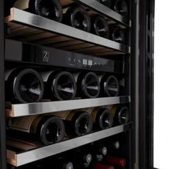 And Bath ZLINE 24" Monument Autograph Edition Dual Zone 44-Bottle Wine Cooler In Stainless Steel With Gold Accents (RWVZ-UD-24-G) -Wilton Shop 414aDWkjfnL