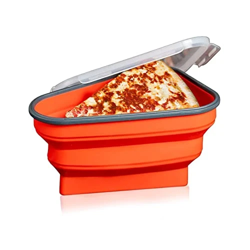 Reusable Pizza Storage Container, Collapsible Silicone Pizza Box, Pizza Slice Container With 5 Microwavable Serving Trays, BPA Free Pizza Box Set With Lids 5 Reusable Pizza Storage Container, Collapsible Silicone Pizza Box, Pizza Slice Container With 5 Microwavable Serving Trays, BPA Free Pizza Box Set With Lids - Image 3