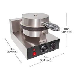 Waffle Iron | Waffle Cones For Ice Cream | Stainless Steel Waffle Maker | Single & Double | Nonstick | 110V (single)