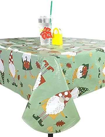 Autumn Thanksgiving Fall Flannel Backed Vinyl Tablecloth: Harvest Designs Of Colorful Pumpkins And Sunflowers On Blue (Fall Collage, 52" X 70" Inch) 16 Autumn Thanksgiving Fall Flannel Backed Vinyl Tablecloth: Harvest Designs Of Colorful Pumpkins And Sunflowers On Blue (Fall Collage, 52" X 70" Inch) - Image 14