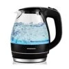 Vente Portable Electric Glass Kettle 1.5 Liter With Blue LED Light And Stainless Steel Base, Fast Heating Countertop Tea Maker Hot Water Boiler With Auto Shut-Off & Boil Dry Protection (Black) -Wilton Shop 414zhbIBpRL