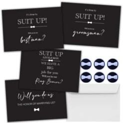 6 Pack For My Bride Wedding Card For Husband Card Set - Officiant Proposal Card, Will You Be Our Usher Card - Wedding Day Cards To Husband To The Bride Card Set With Will You Walk Me Down The Aisle Proposal (6 Cards White And Black) -Wilton Shop 41501xZtVVL. AC