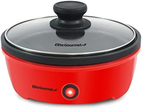 L-6101 Personal Stir Fry Griddle Pan, Rapid Heat Up, 650 Watts Non-stick Electric Skillet With Tempered Glass Lid, Red 8 L-6101 Personal Stir Fry Griddle Pan, Rapid Heat Up, 650 Watts Non-stick Electric Skillet With Tempered Glass Lid, Red - Image 6