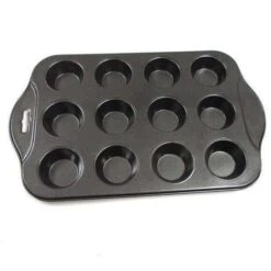 GENERIC YKWQ Professional Nonstick Mini Muffin/Cupcake Pan 12 Bakeware Muffin Pan Cupcake Pan Silicone Muffin Pan Silicone Cupcake Baking Cups Silicone Molds For Baking Mini Muffin Pan
