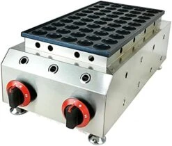Commercial LPG Gas 50-Grid Mini Dutch Pancakes Maker Machine Takoyaki Grill Pan Octopus Ball Waffle Maker Nonstick Waffle Iron (50pcs-LPG Gas Waffle Maker) -Wilton Shop 4158AbOkEtL. AC