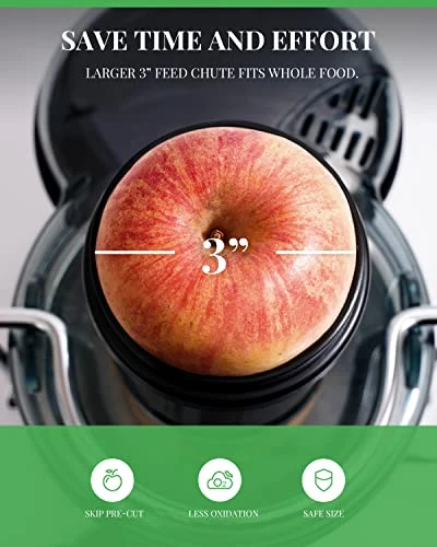 1200W Juicer With Titanium Enhanced Cut Disc, Larger 3” Feed Chute Juicer Machines For Whole Fruits And Vegetables, Centrifugal Juicer With 40 Oz Juice Pitcher, BPA-Free, Easy To Clean, Silver 4 1200W Juicer With Titanium Enhanced Cut Disc, Larger 3” Feed Chute Juicer Machines For Whole Fruits And Vegetables, Centrifugal Juicer With 40 Oz Juice Pitcher, BPA-Free, Easy To Clean, Silver - Image 2