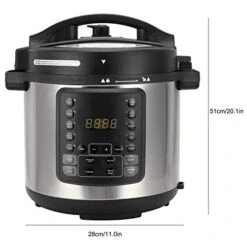 Pressure Cooker Air Fryer Combo 6L 2-in-1 Multifunctional Appointment Timing Kitchen Utensils High 60kpa Low 35kpa 125-400 5-60 Minutes -Wilton Shop 415E1Pp2T4L 2