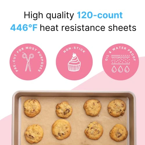 Precut Parchment Paper Sheets For Baking (12x16 In, 120 Pack) COMMERCIAL GRADE Unbleached Paper Parchment Sheets Baking Paper Unbleached Parchment Paper Parchment Paper For Baking, Cooking, Airfryer 6 Precut Parchment Paper Sheets For Baking (12x16 In, 120 Pack) COMMERCIAL GRADE Unbleached Paper Parchment Sheets Baking Paper Unbleached Parchment Paper Parchment Paper For Baking, Cooking, Airfryer - Image 4