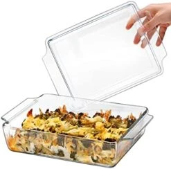 Mini-1 QT Rectangular Glass Casserole Dish With Glass Lid, (Single Serving) Glass Bakeware With Lid Glass Microwave Casserole Dish Lidded Small Casserole Dish -Wilton Shop 415bJNY7MRL. AC