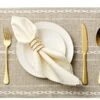 Placemats Set Of 6 Dining Table Kitchen Indoor And Outdoor Place Mats Washable Pure Color Braided, 13x18 Inch,Khaki -Wilton Shop 415bZcBLpuL