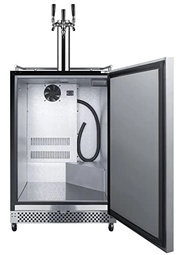 Summit Appliance SBC696OSTRIPLE 24" Wide Built-In Outdoor Kegerator, 6.04 Cu.ft Capacity, Triple Tap System, Weatherproof, Full-Sized Beer Dispenser, Digital Thermostat, Open Door Alarm, Led Lighting 6 Summit Appliance SBC696OSTRIPLE 24" Wide Built-In Outdoor Kegerator, 6.04 Cu.ft Capacity, Triple Tap System, Weatherproof, Full-Sized Beer Dispenser, Digital Thermostat, Open Door Alarm, Led Lighting - Image 4