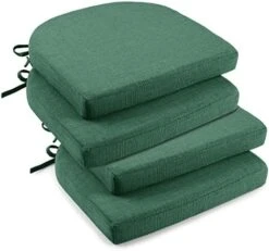 Indoor Chair Cushions For Dining Chairs, Soft And Comfortable Textured Memory Foam Kitchen Chair Pads With Ties And Non-Slip Backing, 16" X 16" X 2", Dark Grey, 4 Pack 29 Indoor Chair Cushions For Dining Chairs, Soft And Comfortable Textured Memory Foam Kitchen Chair Pads With Ties And Non-Slip Backing, 16" X 16" X 2", Dark Grey, 4 Pack -Wilton Shop 415lDIGJIIL. AC
