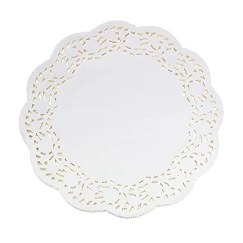 100 Pieces White Lace Round Paper Doilies Cake Packaging Pads Wedding Tableware Decoration (13.5 Inch) 3 100 Pieces White Lace Round Paper Doilies Cake Packaging Pads Wedding Tableware Decoration (13.5 Inch)
