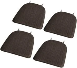 Baibu Super Soft Metal Dining Chair Pads Bar Stool Cushion With Ties For Metal Chairs Or Bar Stools - One Cushion Only (Gray Black, 14x14x1.5in) -Wilton Shop 415xJIiUROL. AC