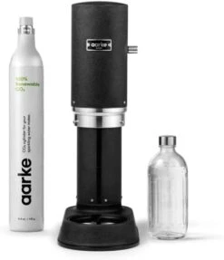 Aarke Carbonator Pro Premium Carbonator/Sparkling & Seltzer Water Maker With Glass Bottle (Matte Black, With CO2 Cylinder) -Wilton Shop 4163PaAyFDL. AC