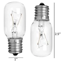 2pcs Microwave Bulb GE WB36X10003-125V 40W Microwave Oven Light Bulb For GE LG Frigidaire Kenmore Microwave, Universal Type Stove Light Lamp Replacement E17 Base Socket Applications