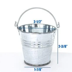 IFTEXPRESS 12ct Mini Metal Buckets, Mini Tin Pails With Handles, Perfect For Party Favor Wedding Favor, Candy, Votive Candles, Trinkets, Succulent Wedding Buckets/Mini Plant Containers (12-Count) -Wilton Shop 4167IZ83xAL