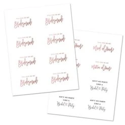 Will You Be My Bridesmaid Proposal Mini Champagne Bottle Labels - Set Of 12 (Rose Gold - Not Foil) 12 Will You Be My Bridesmaid Proposal Mini Champagne Bottle Labels - Set Of 12 (Rose Gold - Not Foil) -Wilton Shop 416JBbtMgYL