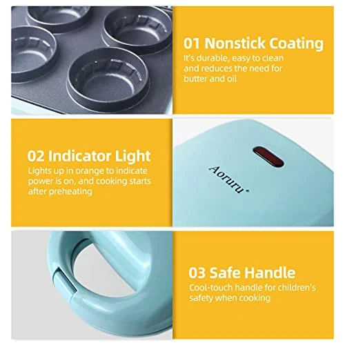 Mini Waffle Bowl Maker 4 Belgium Waffle Bowls 5 Mini Waffle Bowl Maker 4 Belgium Waffle Bowls - Image 3